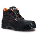 Chaussures hautes de sécurité en cuir noir