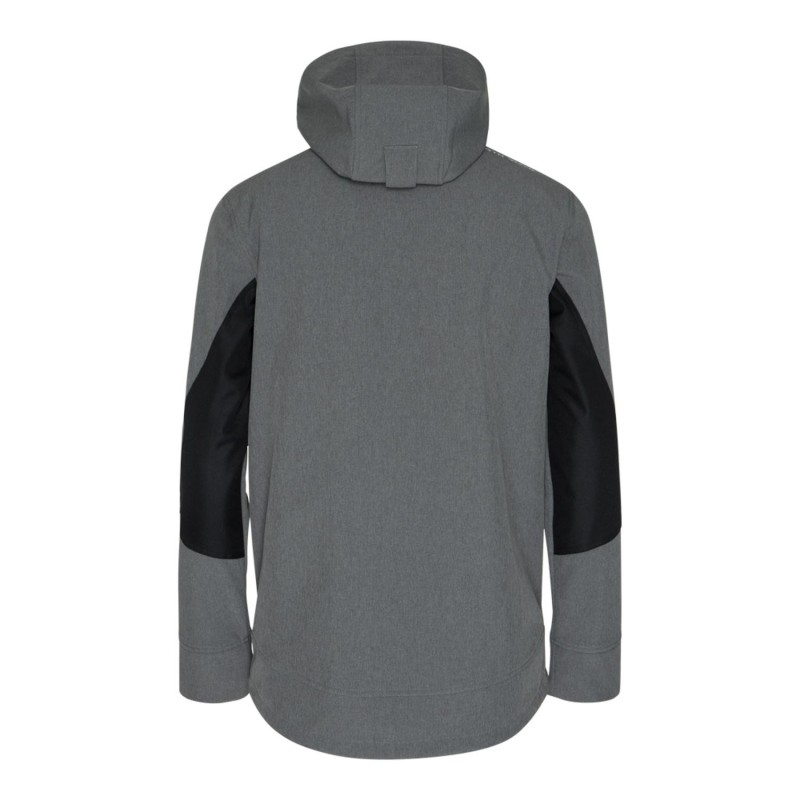 Blouson léger de travail softshell BOREL avec capuche kaki ou bleu ou gris