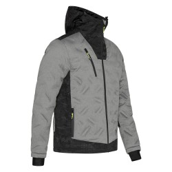 Doudoune de travail softshell gris ou noir BERKUS avec capuche