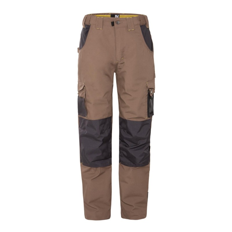 Pantalon de travail gris noir canvas coton homme avec multiples poches