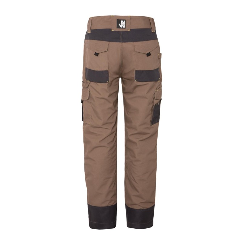 Pantalon de travail gris noir canvas coton homme avec multiples poches