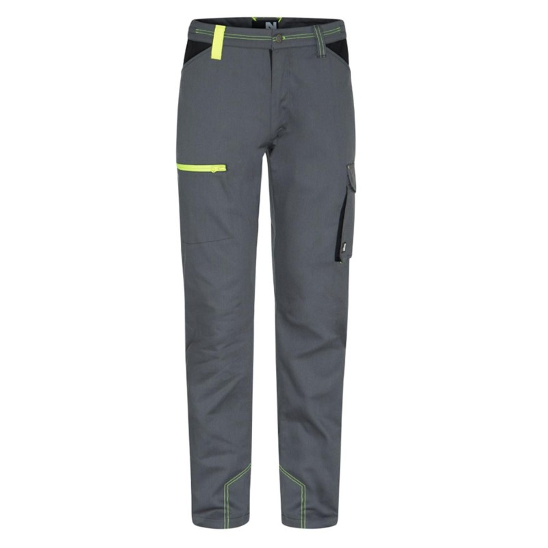 Pantalon de travail gris noir canvas coton homme avec multiples poches