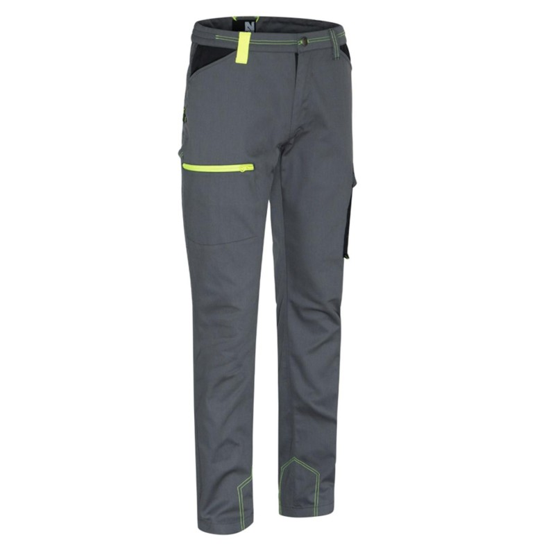 Pantalon de travail gris noir canvas coton homme avec multiples poches