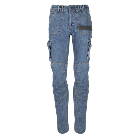 Pantalon de travail denim pour homme avec renforts genouillères préformés USAIN