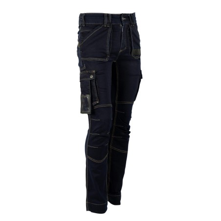 Pantalon de travail denim pour homme avec renforts genouillères préformés USAIN