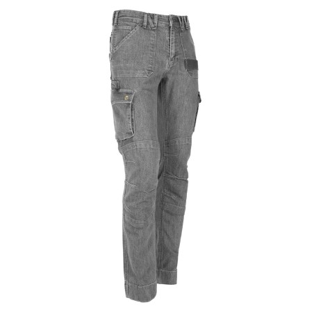 Pantalon de travail denim pour homme avec renforts genouillères préformés USAIN