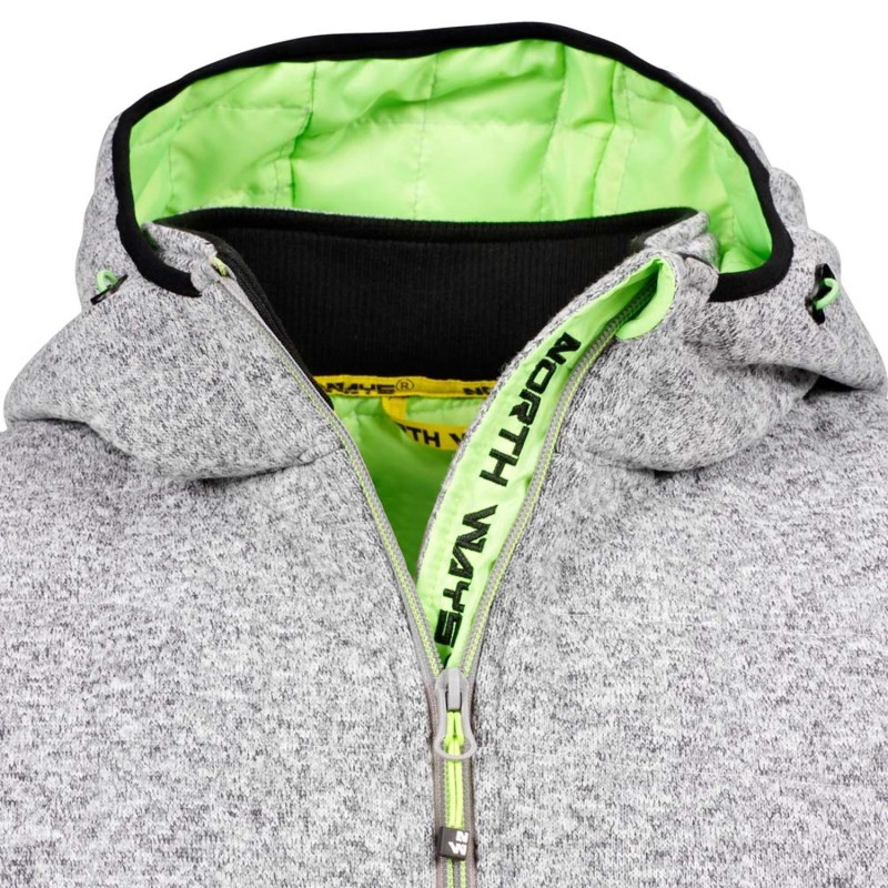 Gilet de travail sans manche gris chiné ou noir Teddy de NINE WORTHS