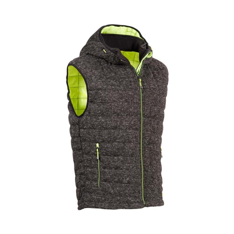Gilet de travail sans manche gris chiné ou noir Teddy de NINE WORTHS