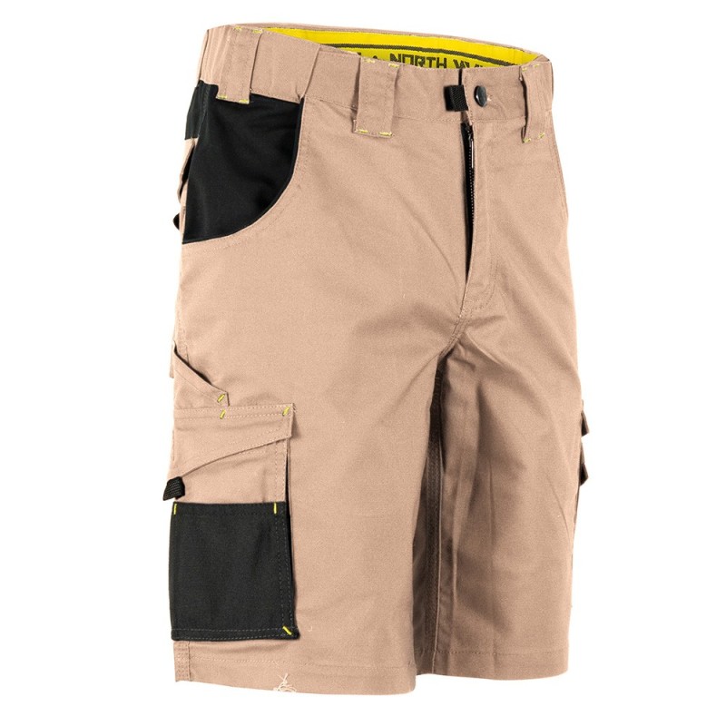 Bermuda de travail stretch renforcé HUGUES Nine Worths beige face avant
