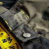 Détail ceinture et bouton bermuda de travail HUGUES Nine Worths camouflage