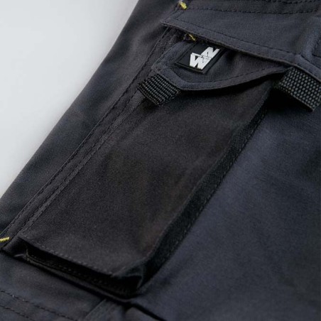 Renfort Oxford bermuda de travail stretch HUGUES Nine Worths gris