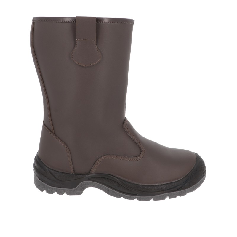 Botte de sécurité en cuir hydrofuge fourrure polyester S3 FO SR GR400F