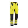 Pantalon multipoche jaune tricolore avec poches genouillères en Oxford - HV DEFENSE LMA