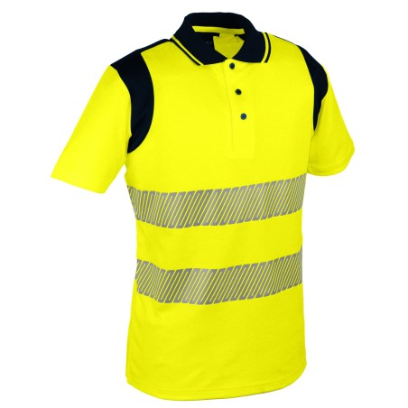 Polo jaune. 55% coton / 45% polyester.170 gm²  Polma Polmo de Singer Safety