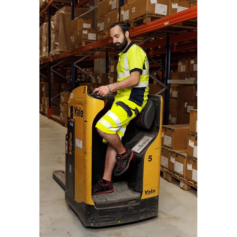 Bermuda BOUGIE LMA – Haute Visibilité Jaune 2 Bandes