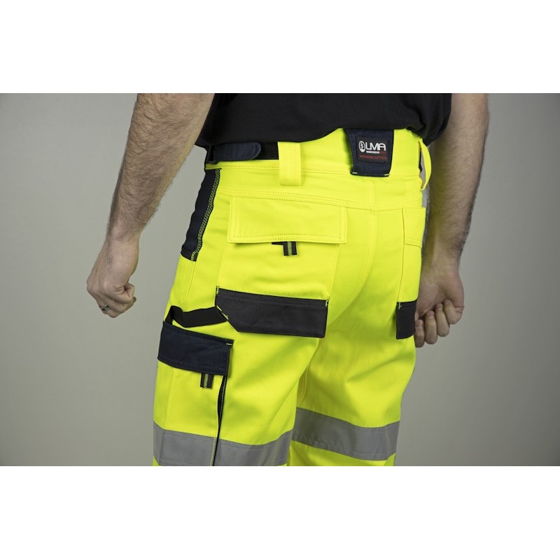 Bermuda BOUGIE LMA – Haute Visibilité Jaune 2 Bandes