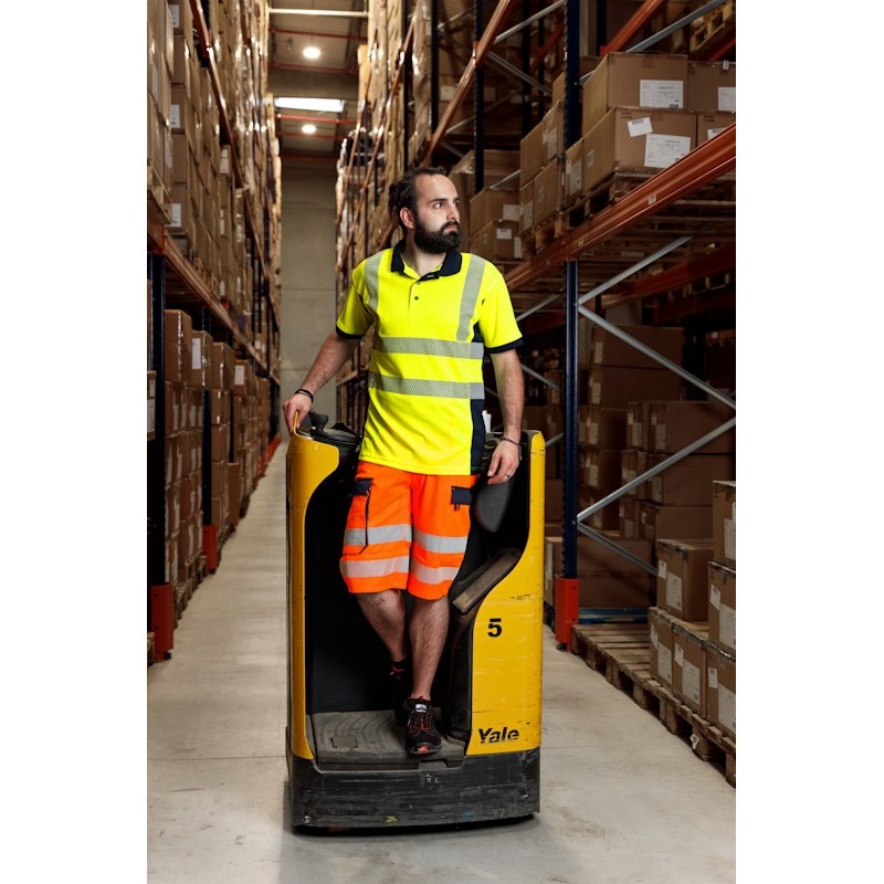 Bermuda CHANDELLE LMA – Haute Visibilité Orange 2 Bandes