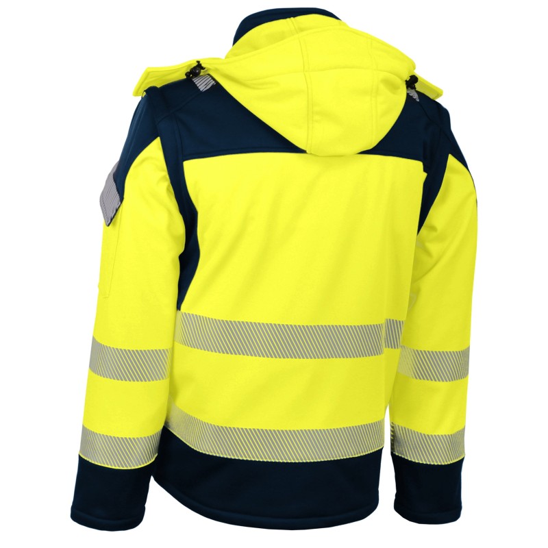 Veste softshell 2 x 1 haute visibilité manche amovible doublé polaire