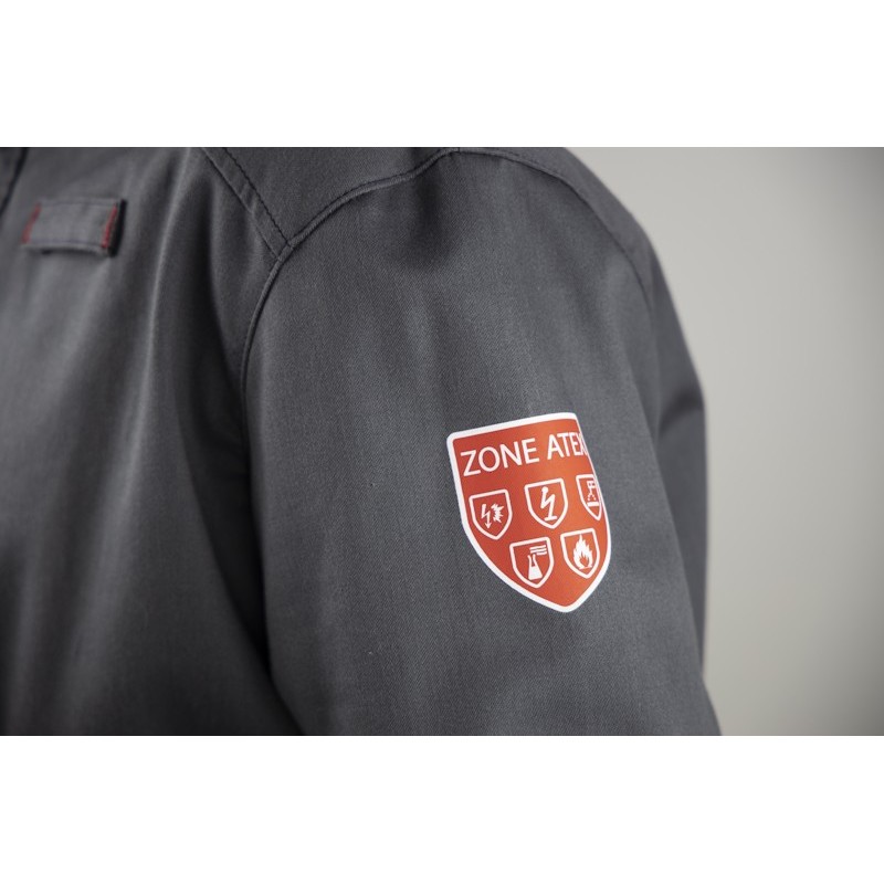 Veste de travail multirisque ATEX gris Lithium de LMA