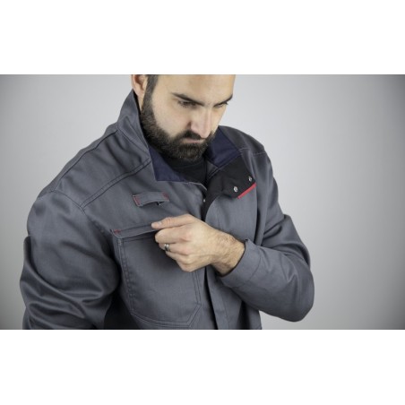 Veste de travail multirisque ATEX gris Lithium de LMA