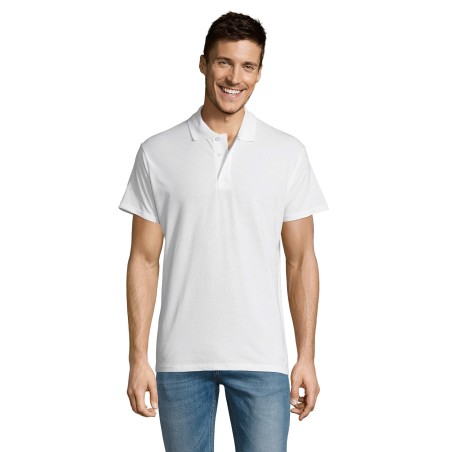 Polo de travail blanc summer 2 sols 100 coton peigne ringspun