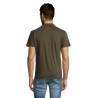 Dos polo vert army pour homme cent pourcent coton peigne ringspun