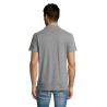 Dos polo gris chiné pour homme cent pourcent coton peigne ringspun