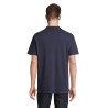 Dos polo french marine pour homme cent pourcent coton peigne ringspun