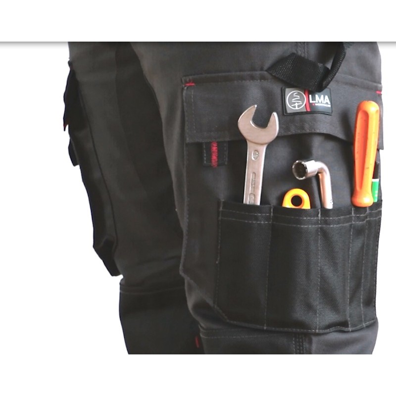 Pantalon de travail bicolore LMA poches genouillères 5 coloris au choix