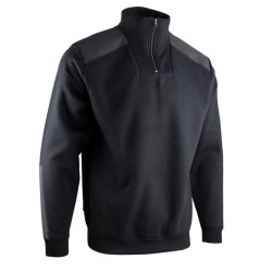 Sweat de travail noir col camionneur bicolore Berlin de LMA