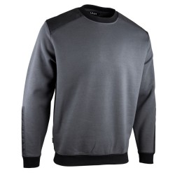 Sweat de travail gris col rond bicolore Bucarest de LMA
