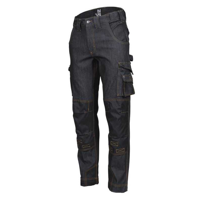 Pantalon travail denim coton homme porte genouillères oxford Dornier Nine Worths