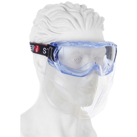 Lunettes masque de protection forme incurvée écran incolore polycarbone