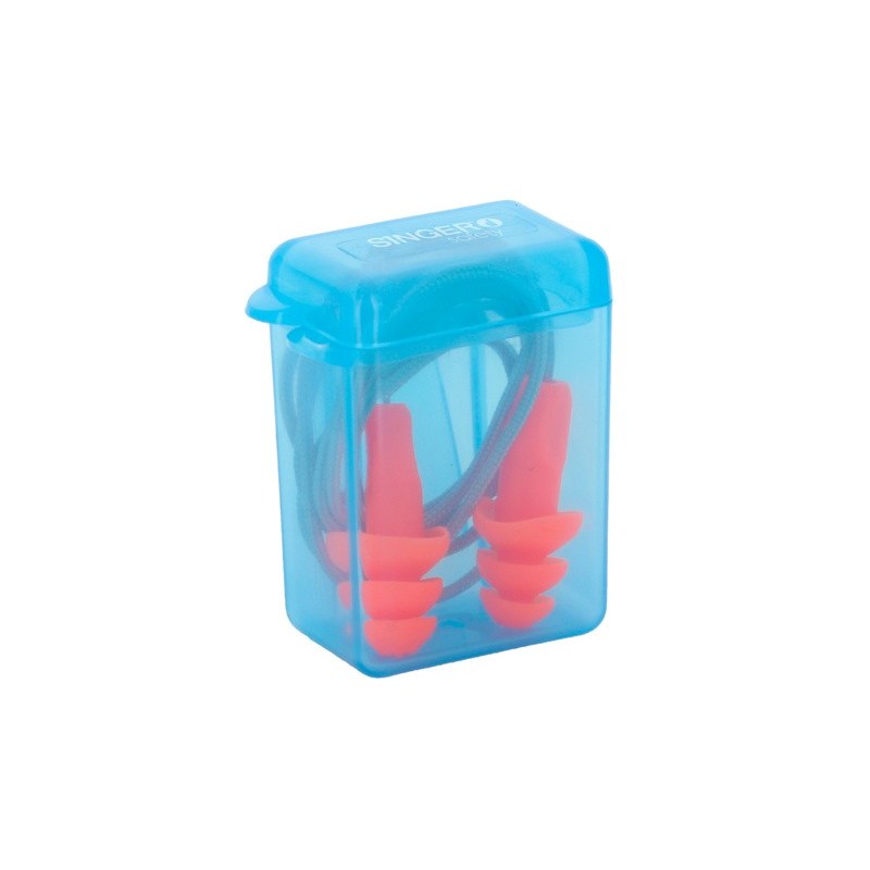 Bouchons d'oreille SNR 32 dB avec cordon + étui de rangement / Boite de 50 étuis - BTB04