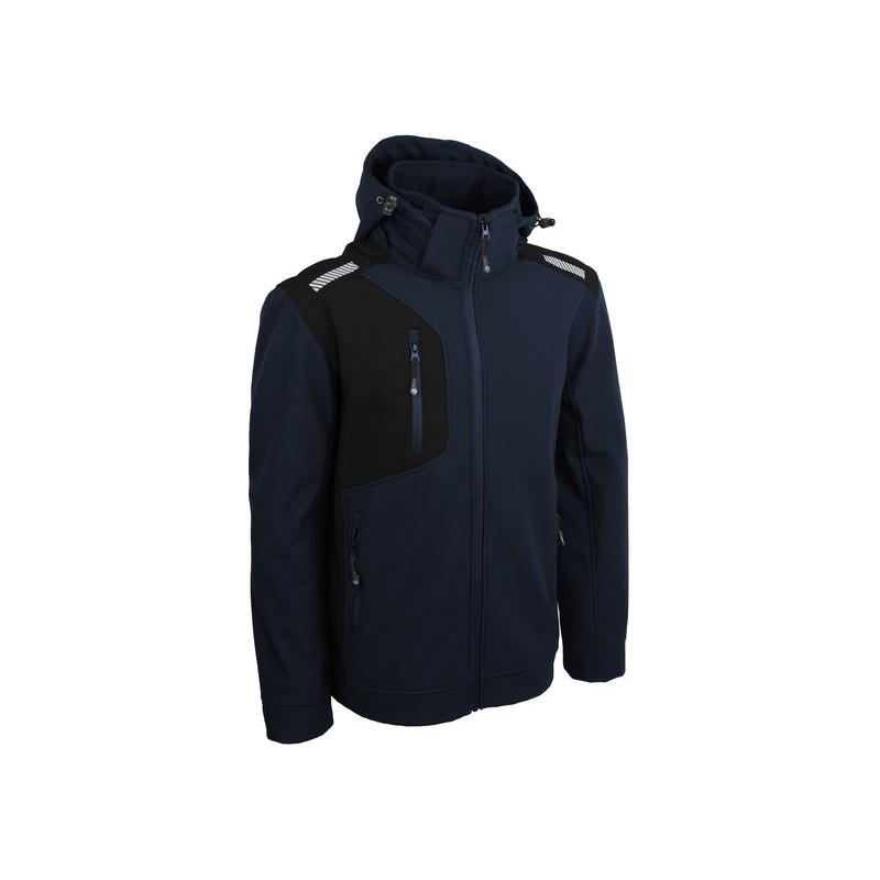 Veste softshell avec capuche, déperlante résistante et chaude