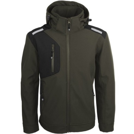 Veste softshell avec capuche, déperlante résistante et chaude