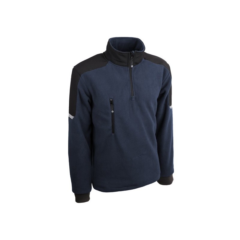 Pull polaire 100% polyester polaire 340 g/m2 col montant zip
