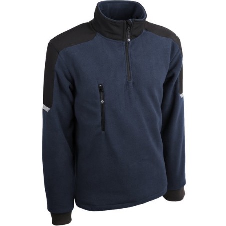 Pull polaire 100% polyester polaire 340 g/m2 col montant zip