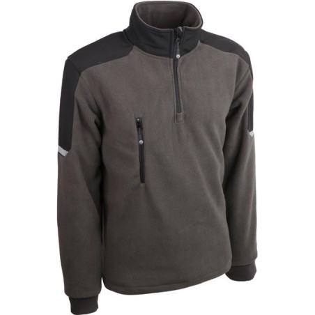 Pull polaire 100% polyester polaire 340 g/m2 col montant zip