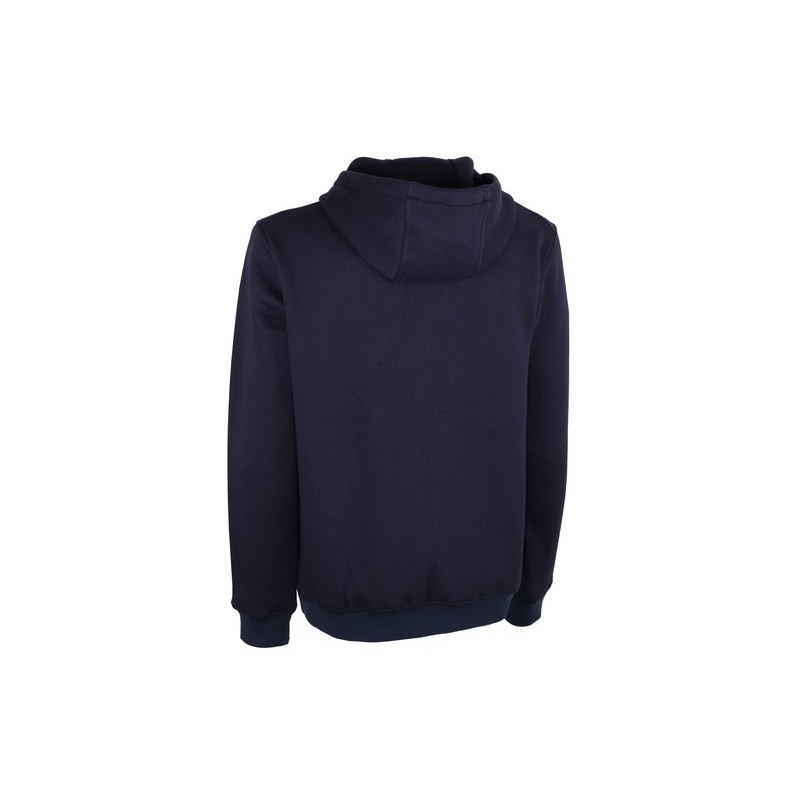 Sweat-shirt gilet fermeture glissière avec capuche 65 % coton 35% polyester bleu