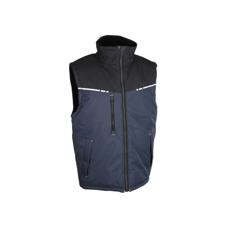 Gilet 100% polyester ripstop doublé et rembourré polyester 120 g/m2