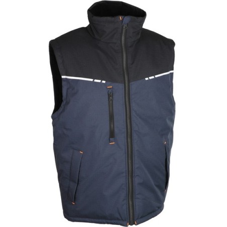 Gilet 100% polyester ripstop doublé et rembourré polyester 120 g/m2