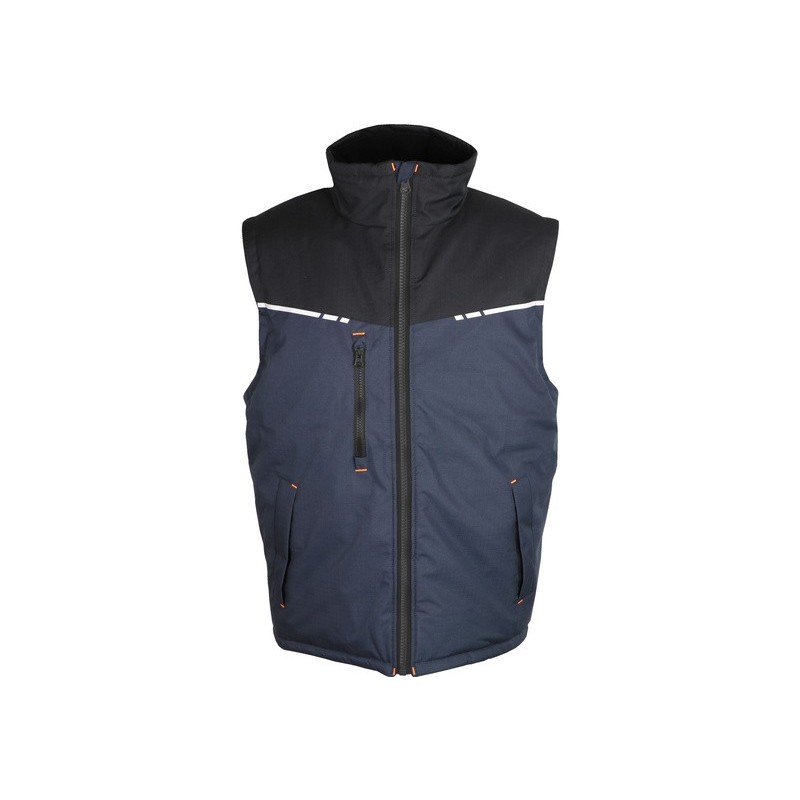 Gilet 100% polyester ripstop doublé et rembourré polyester 120 g/m2