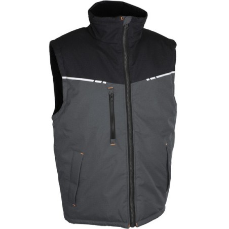 Gilet 100% polyester ripstop doublé et rembourré polyester 120 g/m2