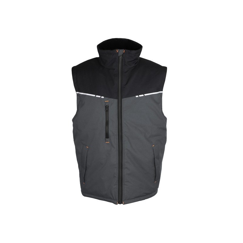 Gilet 100% polyester ripstop doublé et rembourré polyester 120 g/m2