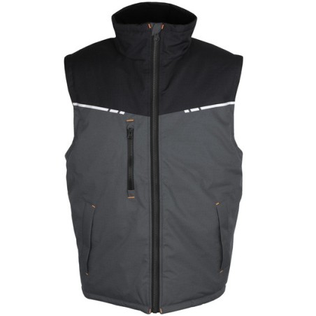 Gilet 100% polyester ripstop doublé et rembourré polyester 120 g/m2