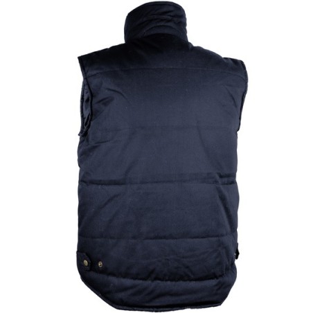 Gilet polyester coton multi-poches matelassage polyester bleu marine