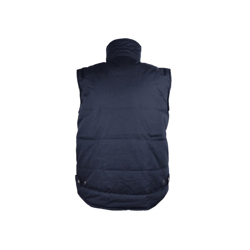 Gilet polyester coton multi-poches matelassage polyester bleu marine