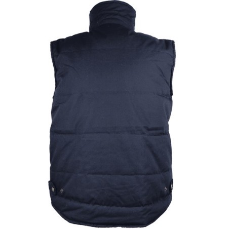 Gilet polyester coton multi-poches matelassage polyester bleu marine