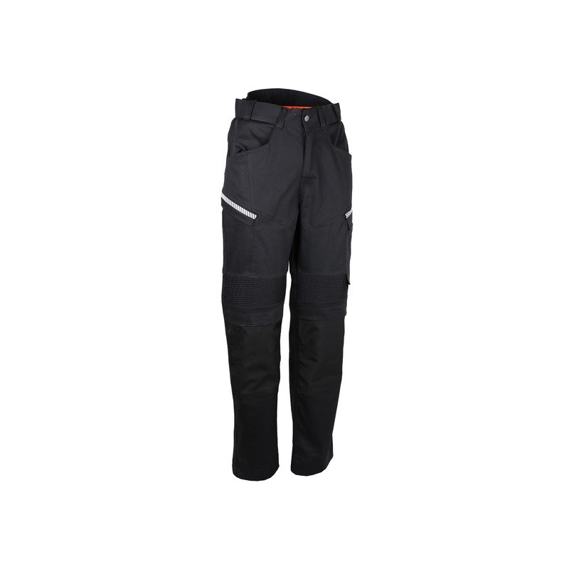 Pantalon de travail 98% coton 2% élasthanne cordura 265 g/m2 noir